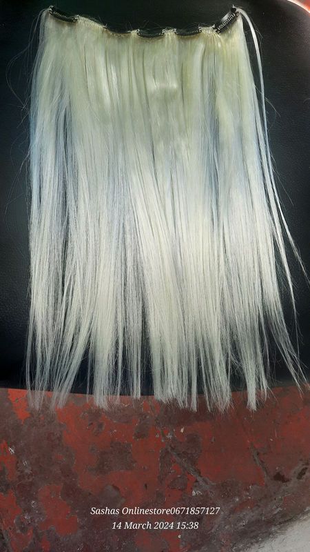 Synthetic clipin hair extensions
