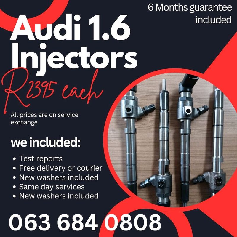 AUDI 1.6 DIESEL INJECTORS FOR SALE WITH WARRANTY ON