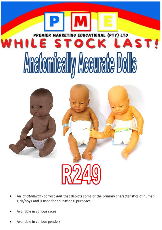 Premier Marketing Educational (Pty) Ltd Anatomically Accurate Dolls