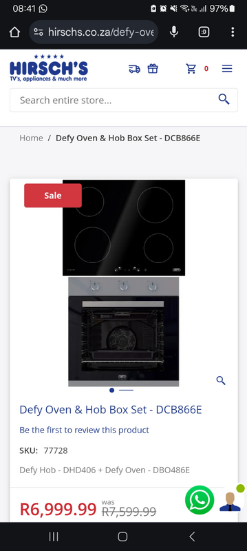 Defy Oven &amp; Hob Box Set - DCB866E