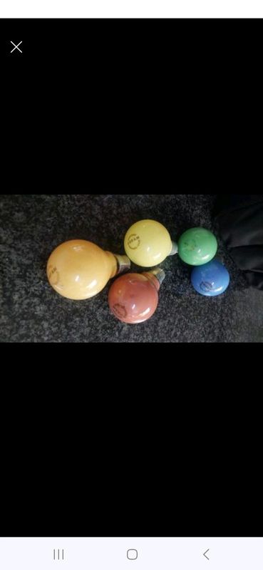 5 colour 60 W Bulbs