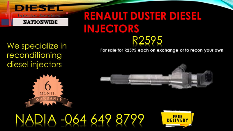 Renault Duster diesel injectors for sale on exchange or recon - 6 months warrant and copper washers