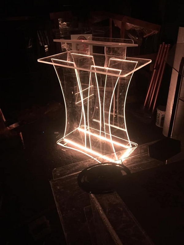 BUTTERFLY PULPITS PODIUMS WITH LED LIGHTS