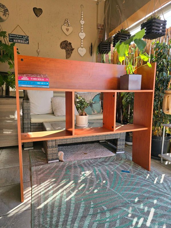 Wooden desk shelf