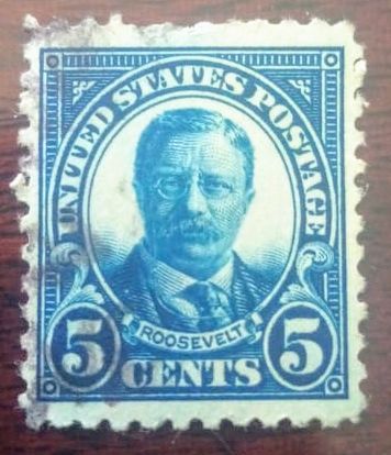 Very Rare Theodore Roosevelt 5c US Postage Stamp
