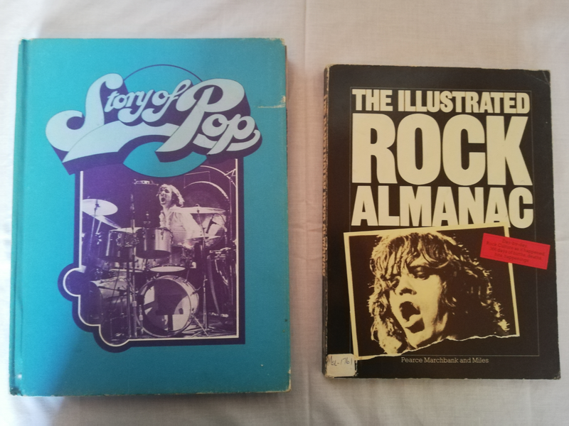 &#39;60&#39;s/&#39;70&#39;s MUSIC HISTORY BOOKS: THE ILLUSTRATED ROCK ALMANAC. THE HISTORY OF POP.