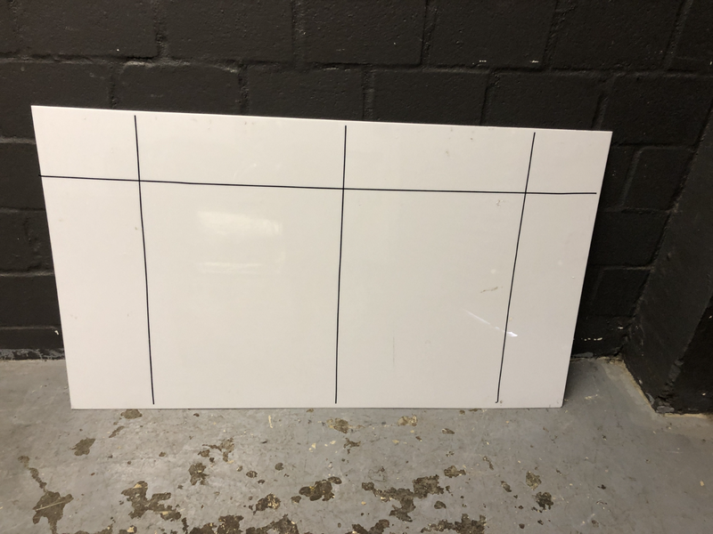 Whiteboard 85cm by 150cm-