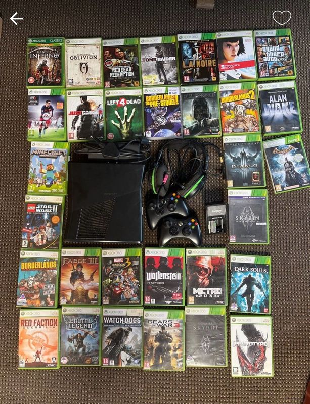 Bargain Xbox 360 &amp; 31 Games &amp; 2 Remotes