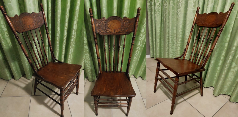 2 CARVED VINTAGE CHAIRS - Made [1979 - 1981]