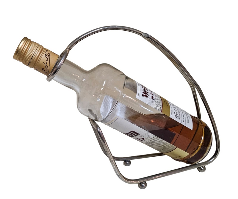 Mid Century Vintage French Style Wine Bottle Holder/Basket