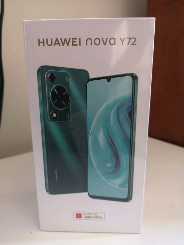 Huawei Nova Y72 128GB Storage Dual Sim 8GB Ram Green Brand New Sealed In The Box Never Been Used.