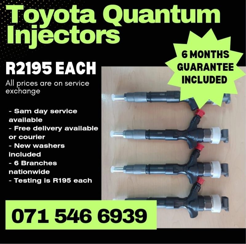 TOYOTA QUANTUM DIESEL INJECTORS FOR SALE WITH WARRANTY