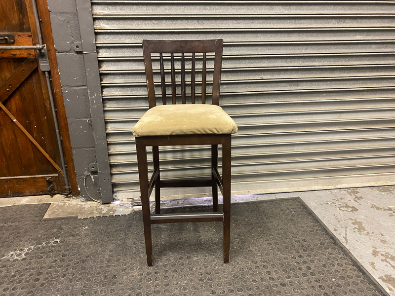 Straight Square Wood Bar  Stool -REDUCED- A39640