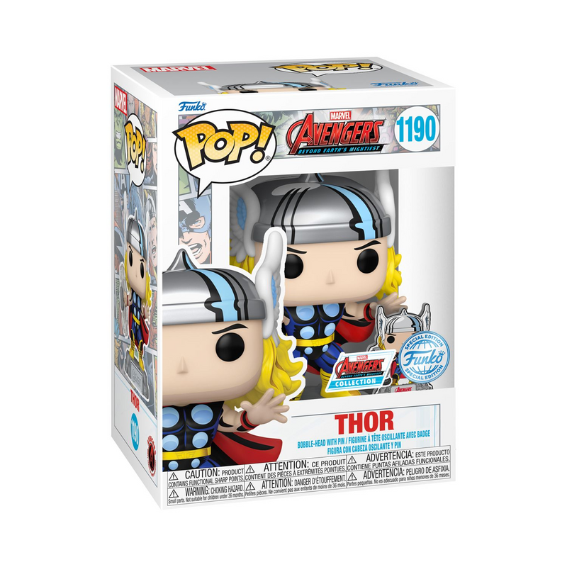 Funko Pop! Marvel 1190: Avengers: Beyond Earth&#39;s Mightiest - Thor with Pin Bobble-Head (New)