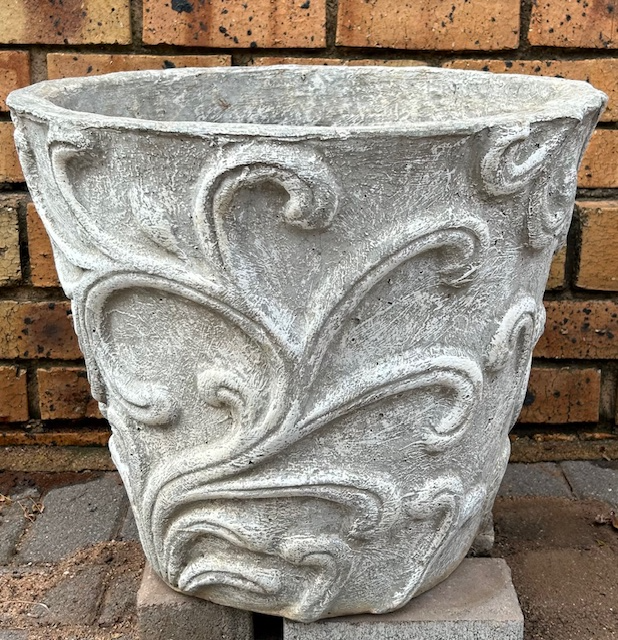 Plant pot - large decorative concrete pot
