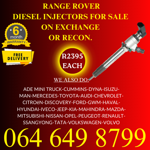 Range Rover diesel injectors for sale on exchange or to recon