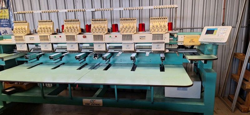 6 head embroidery machine pre owned