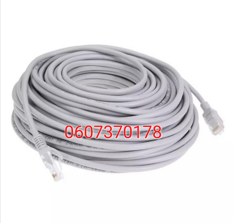 Network Lan Cable 30 Metre Length Cat 6 Grey (Brand New)