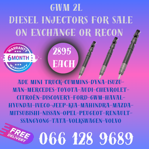 GWM 2L DIESEL INJECTORS FOR SALE ON EXCHANGE WITH FREE COPPER WASHERS