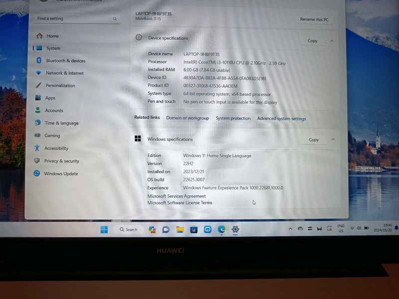 Huawei Matebook D15 i3 11th Gen 2021 Laptop