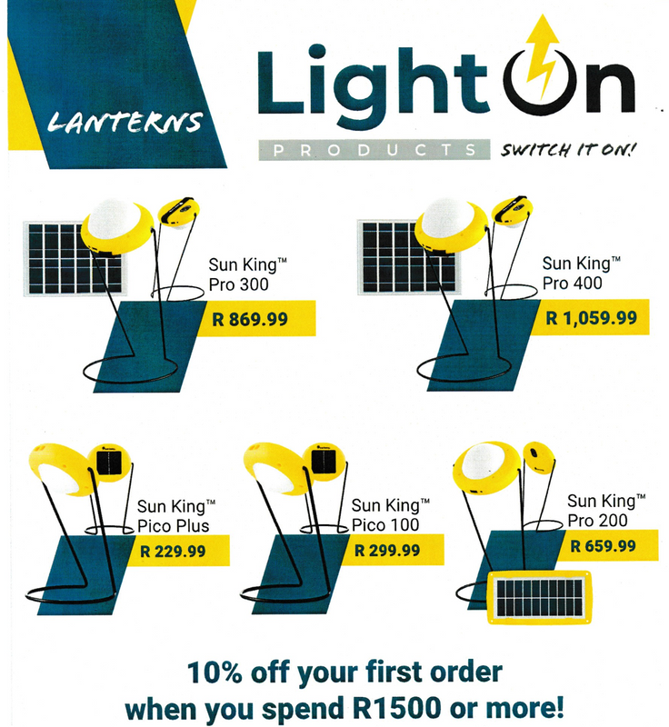 LightOn Affordable Solar Lighting and Charging - Beat Load Shedding!