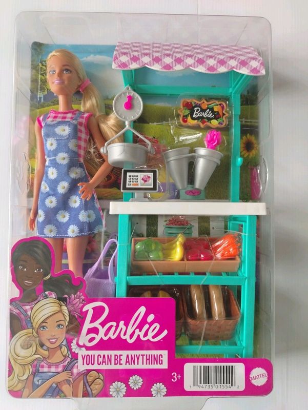 Barbie doll with supermarket accessories