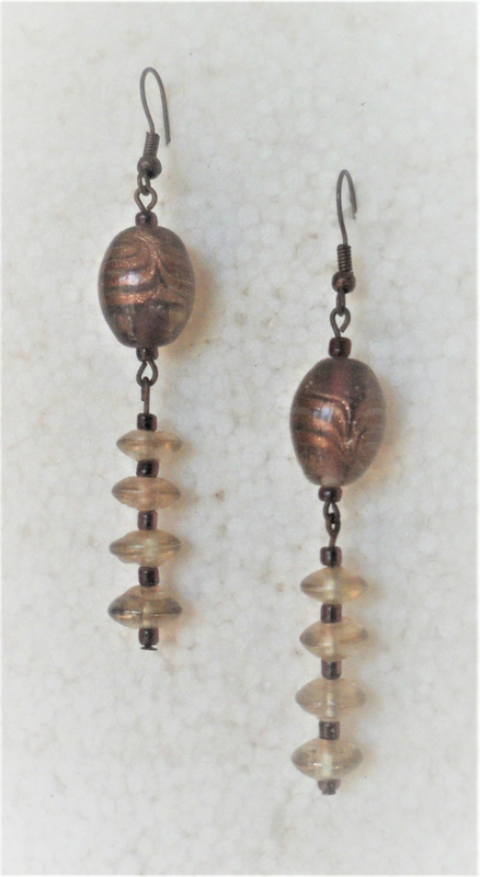 Brown Glass Lampwork fashion Earrings