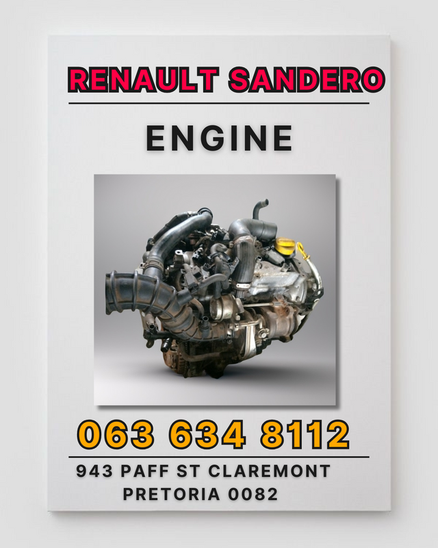 Renault sandero engine Whatsapp me 0636348112