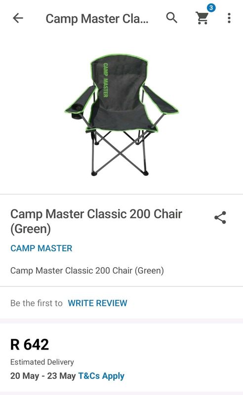 Camp Master Classic 200 Camping Chair