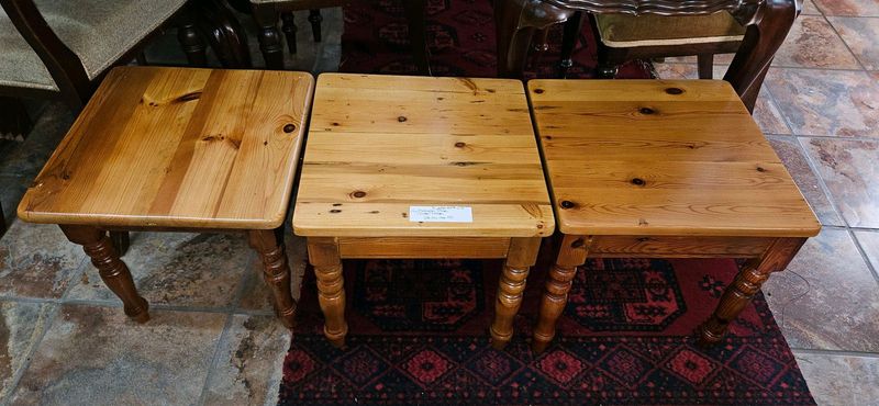 3 x Oregon Pine Side Tables EACH