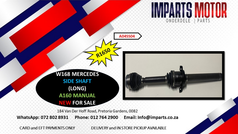 W168 Mercedes Side Shaft (Long) A160 Manual