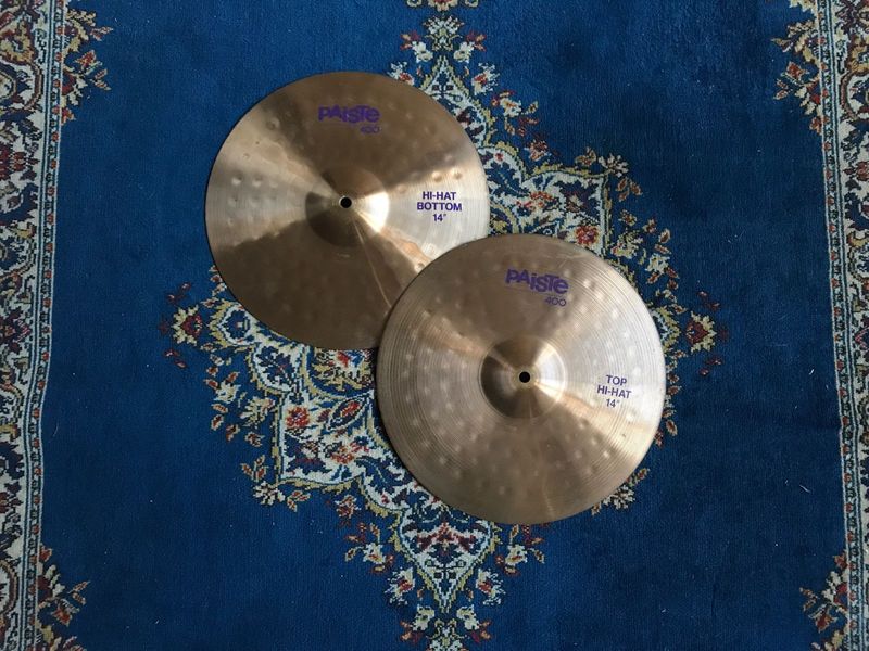 SALE or TRADE: Paiste 400 14 inch Hi hat drum cymbal set