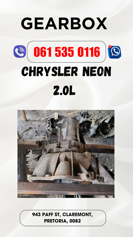Chrysler neon 2.0l gearbox R3000 Contact me 0636348112