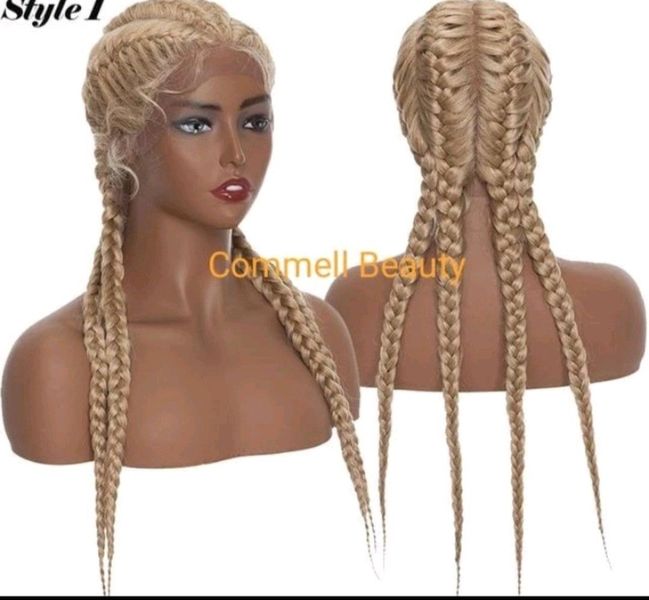 Cornrow Braids Lace Frontal Wig Synthetic With Baby Hair blonde brown 32inch 180 Density Fourways Gumtree South Africa