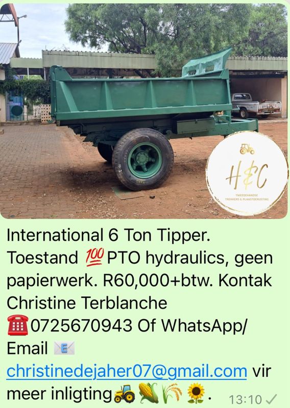 International 6 Ton Tipper Wa.