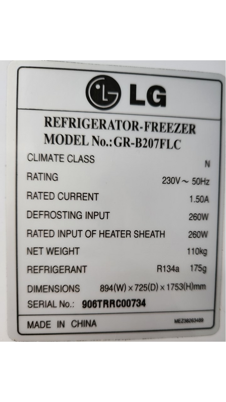 LG 2-door Fridge &amp; Freezer