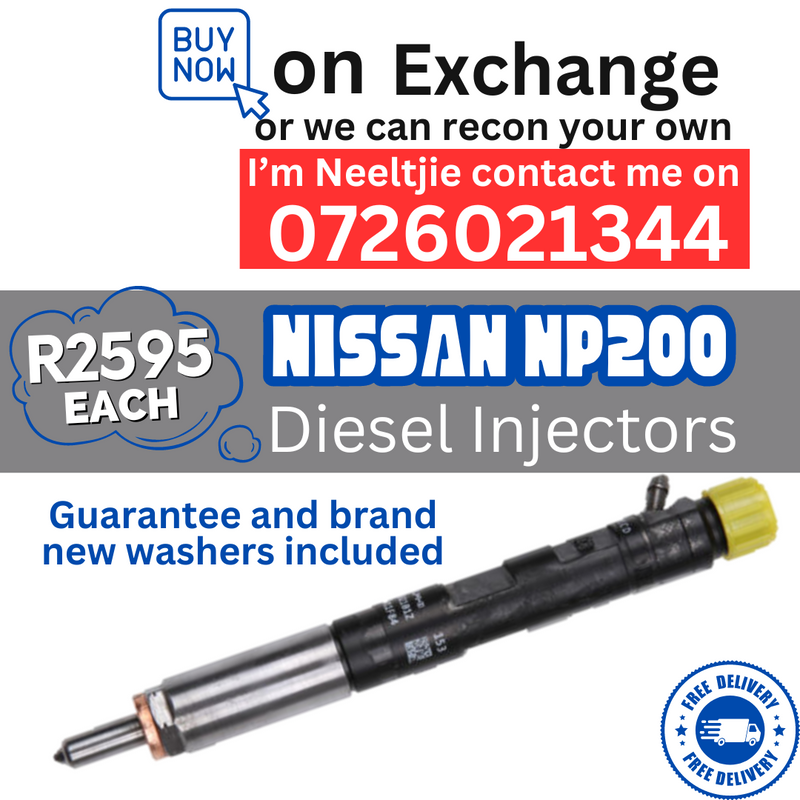 Nissan NP200 diesel injectors for sale