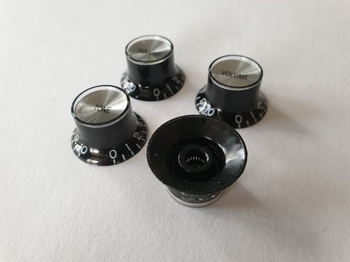 Black Top Hat Gibson style replacement knob set – 2 Volume, 2 Tone