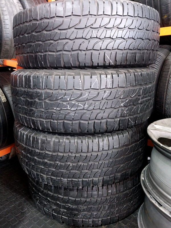 A clean set of 265 65 17 Michelin LTX force tyres with good treads available for sale