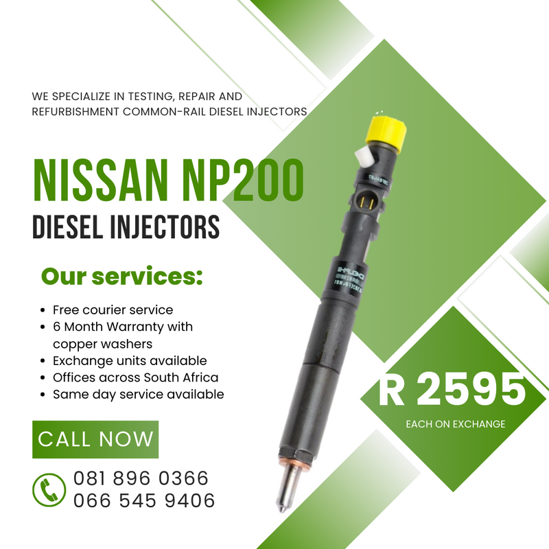 NISSAN NP200 DIESEL INJECTORS FOR SALE WITH WARRANTY | Bloemfontein ...