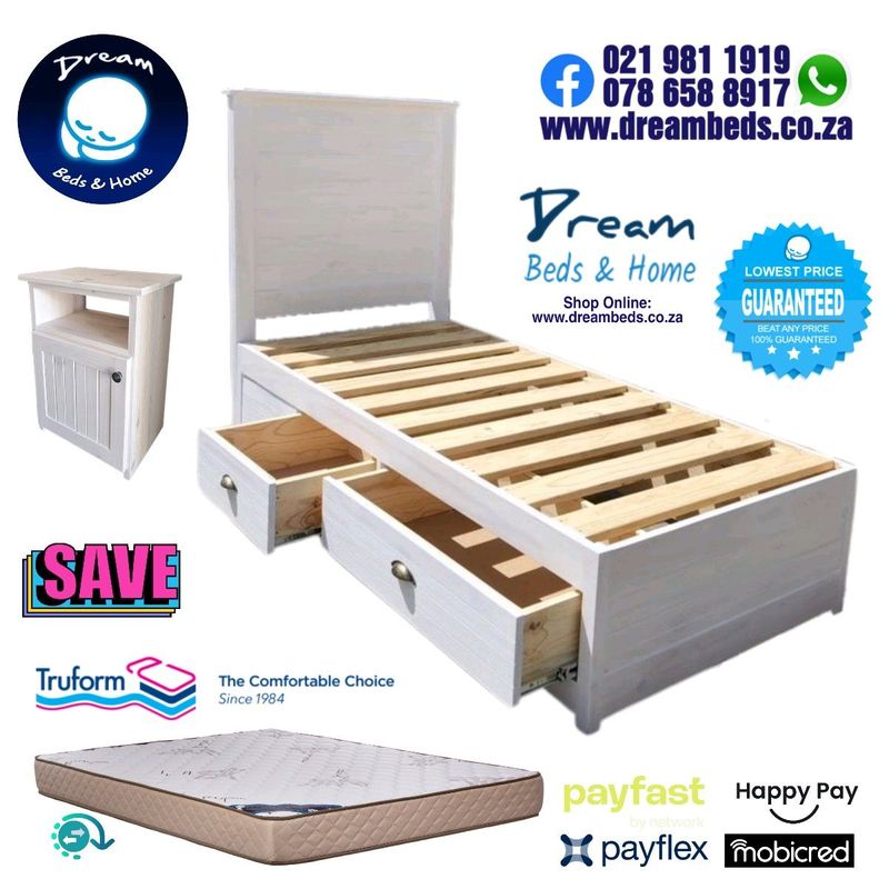 Solid Wooden beds with Drawers from R4099