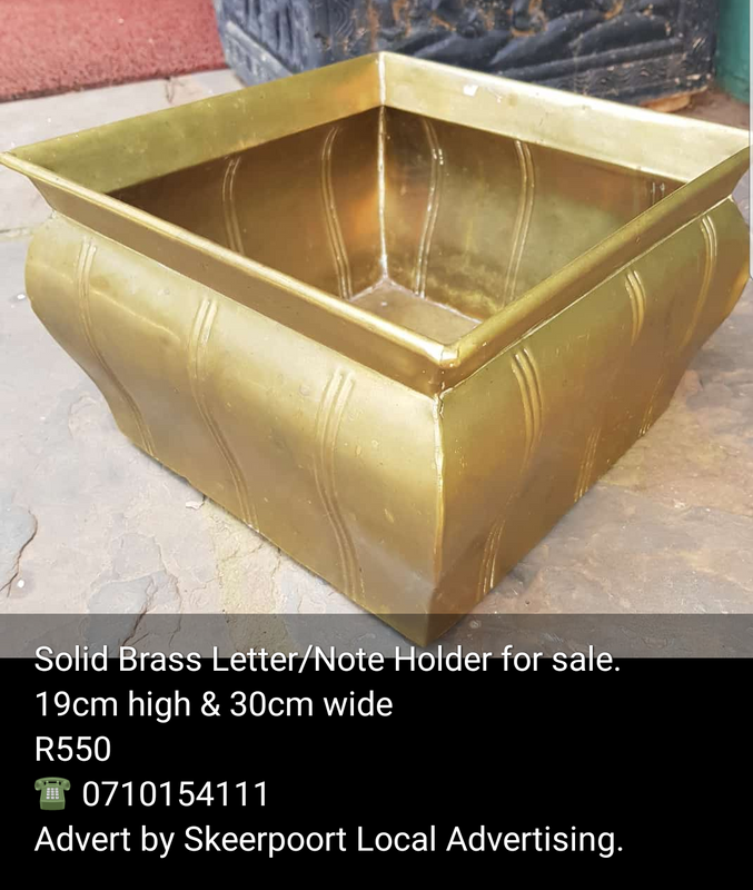 Vintage large solid brass note/letter holder for sale