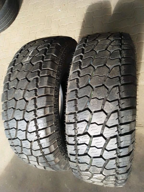 Two 285 75 16 Radar tyres with 99% tread available for sale