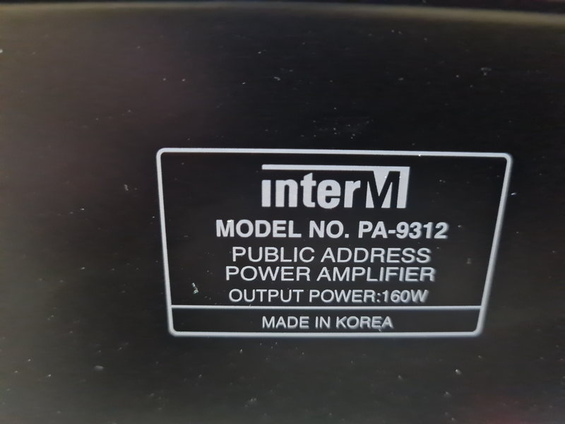Inter M pa-9312  mono 100 volt line amplifier