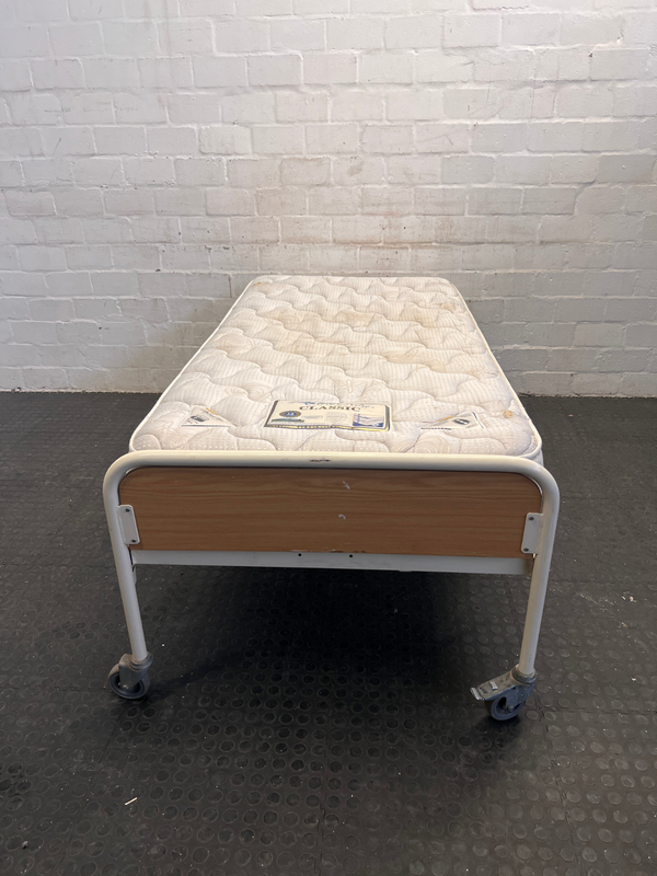 Hospital 3/4 Bed with Cloud 9 Mattress on Wheels (Spring Loose Mattress)- A48375