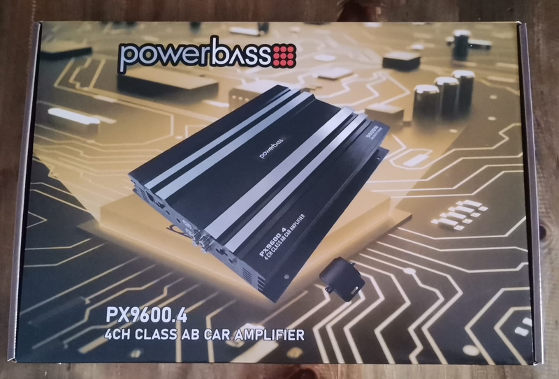 POWER BASS 9600w 4 CHANNEL AMP WITH BASS CONTROLLER (BRAND NEW SEALED