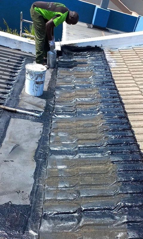 Torch on waterproof roof repair