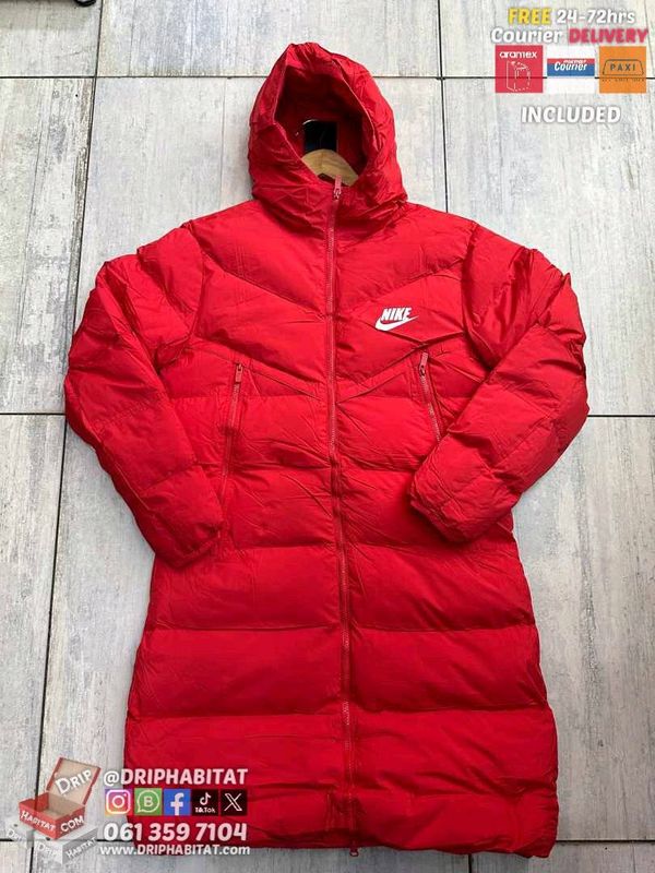 Nike long coat puffer jacket