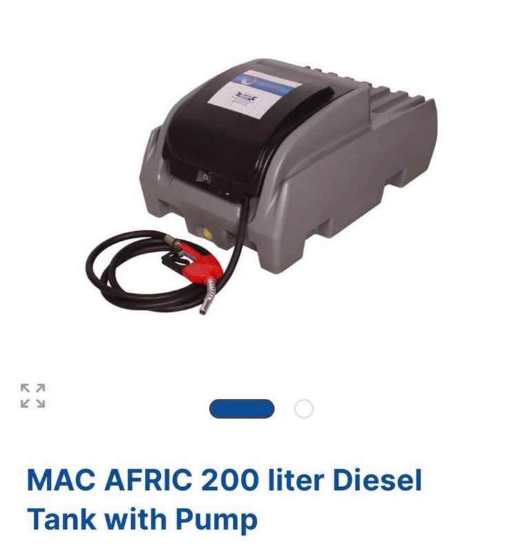 Mac Africa 200 litre diesel tank with pump