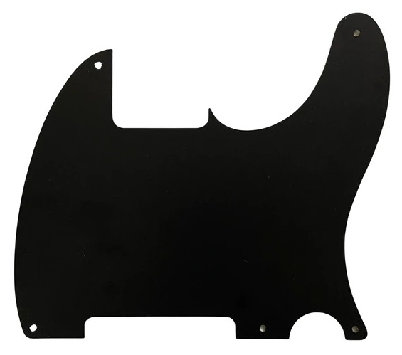 Black 1ply Esquire Style Telecaster Pickguard